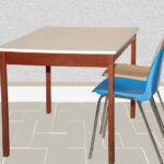 Table Resto 4Pieds Bois Plateau Mdf