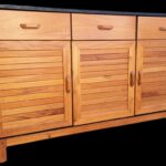 Buffet 3p3t Façade Mahogany Verni